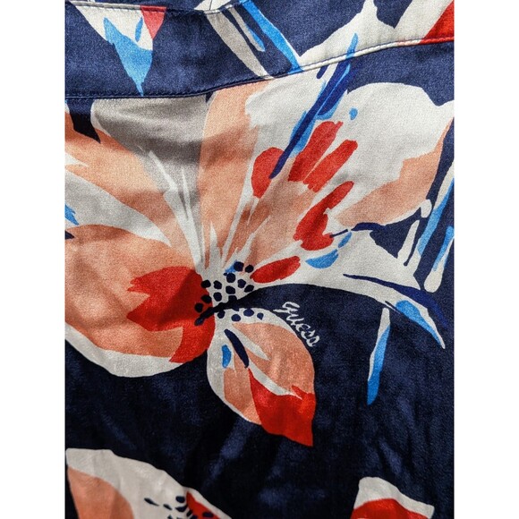 GUESS Jeans Camisole Top 100% Silk Habana Tropical Small Y2k 2000s Retro Boho - Picture 3 of 6